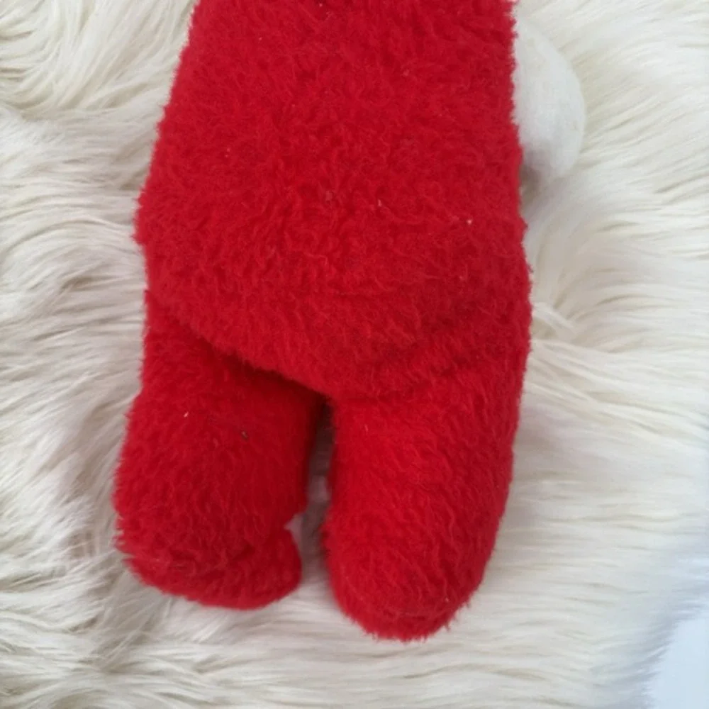 VTG Valentine Rubber Face‎ Plush Doll Crying, Red/White 12